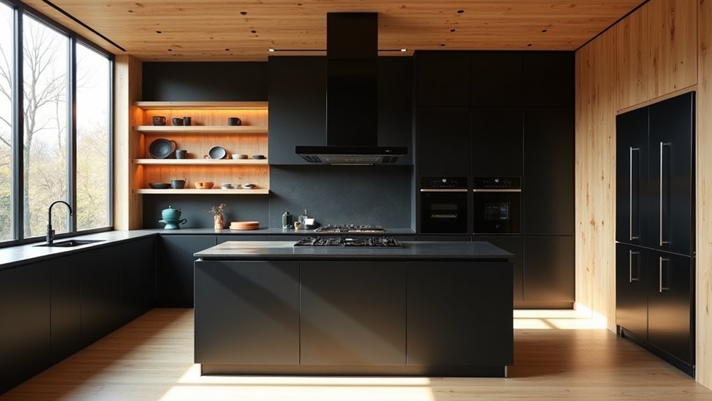 bold black and light wood