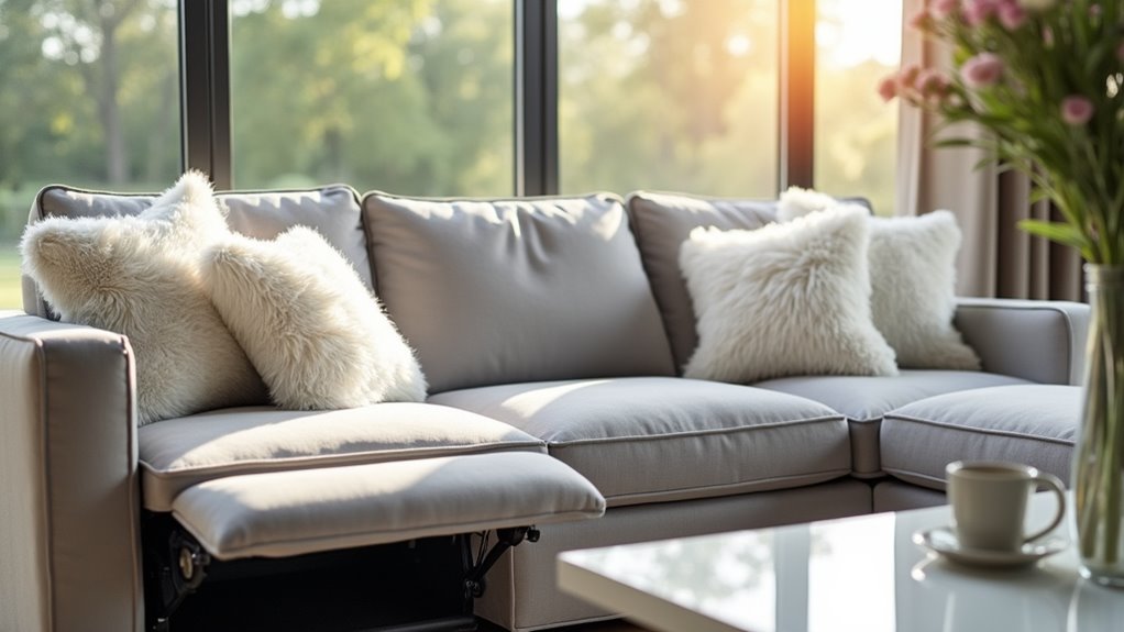 comfortable modern reclining sofa