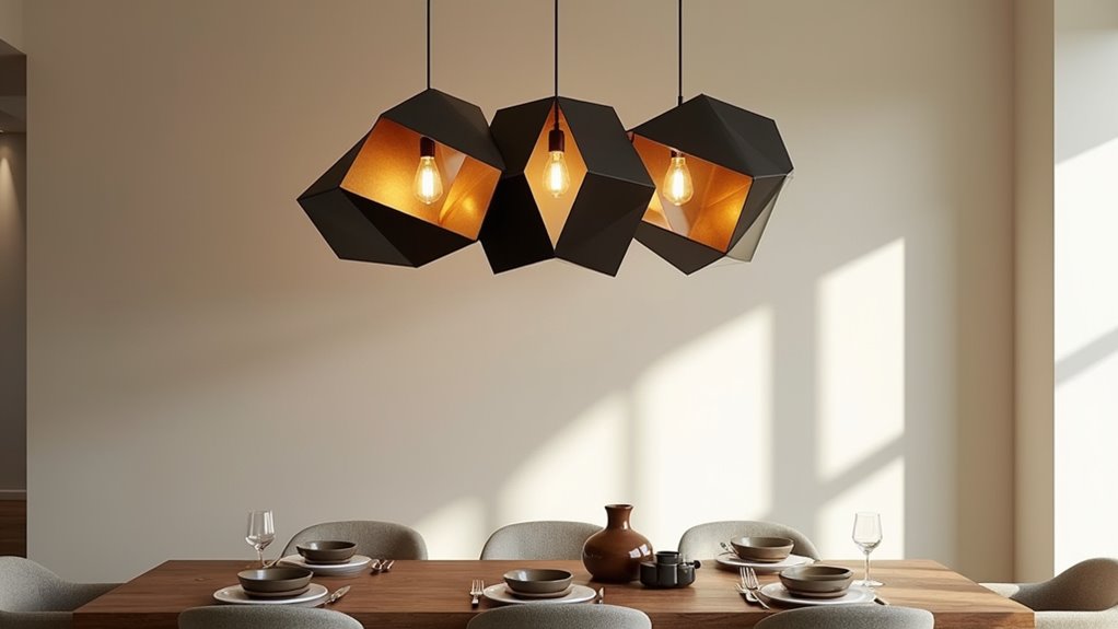 contemporary geometric lighting designs