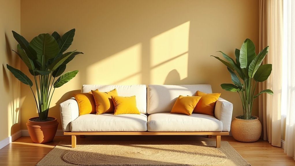 earthy yellow retreat ambiance