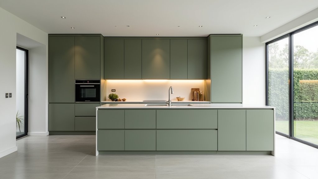 elegant light green kitchen design