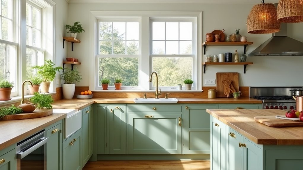 harmonious light green kitchen
