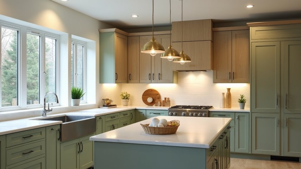 inviting green light fixtures