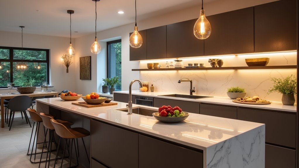 layered lighting enhances ambiance