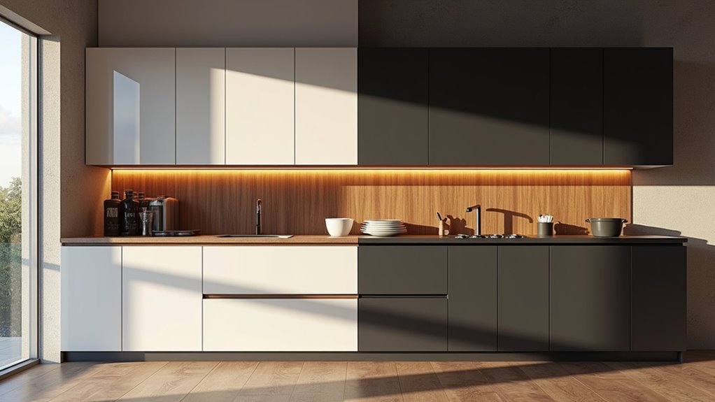 light versus dark cabinets