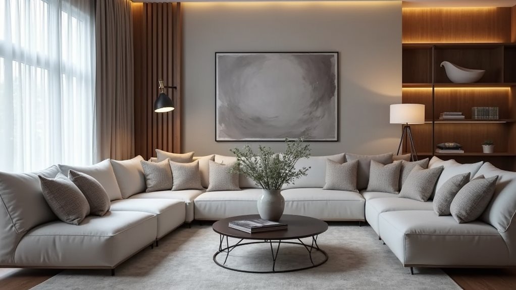 luxury gray living room