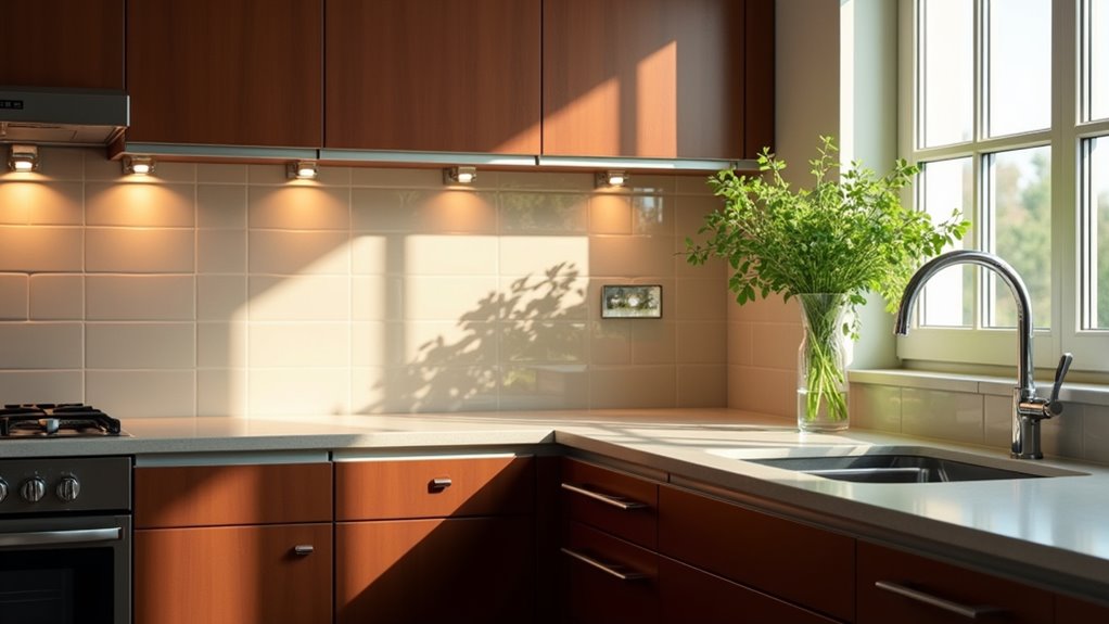 reflective surfaces enhance brightness