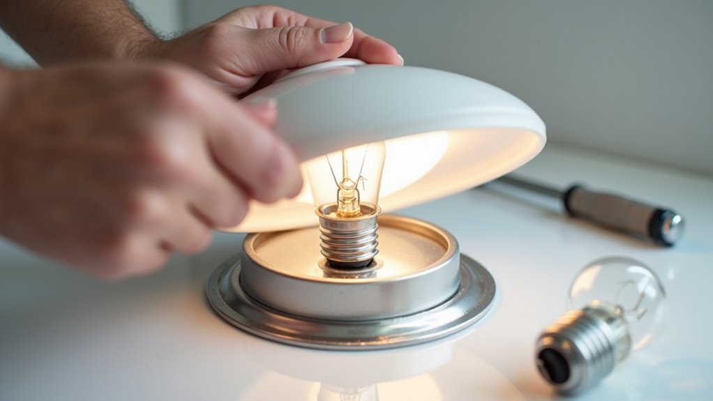 remove cover replace bulb