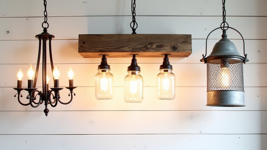 rustic farmhouse dining lights