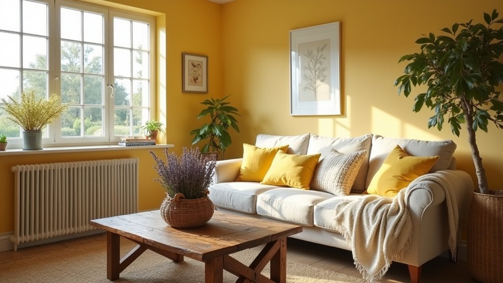 rustic yellow farmhouse decor