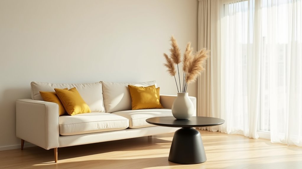 serene minimalist yellow sanctuary