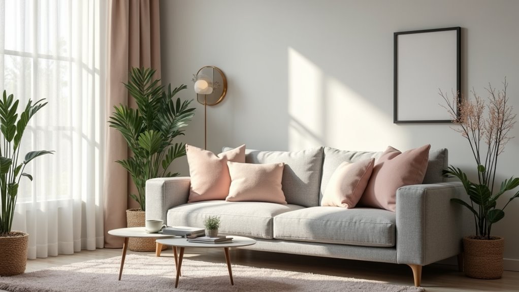 stylish gray loveseat comfort