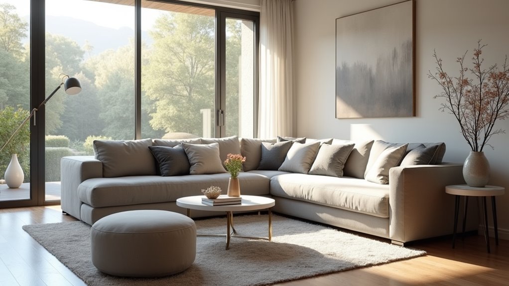 stylish multifunctional gray sofa