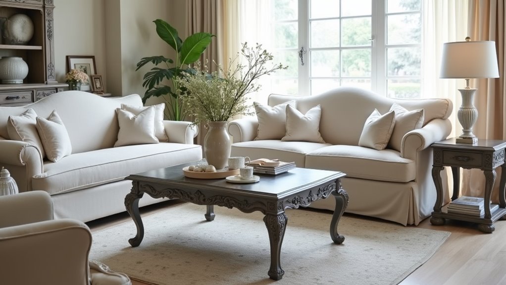 traditional gray table set