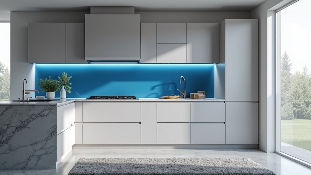 tranquil grey and blue