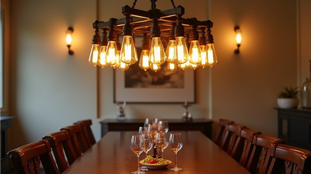 vintage edison bulb installations