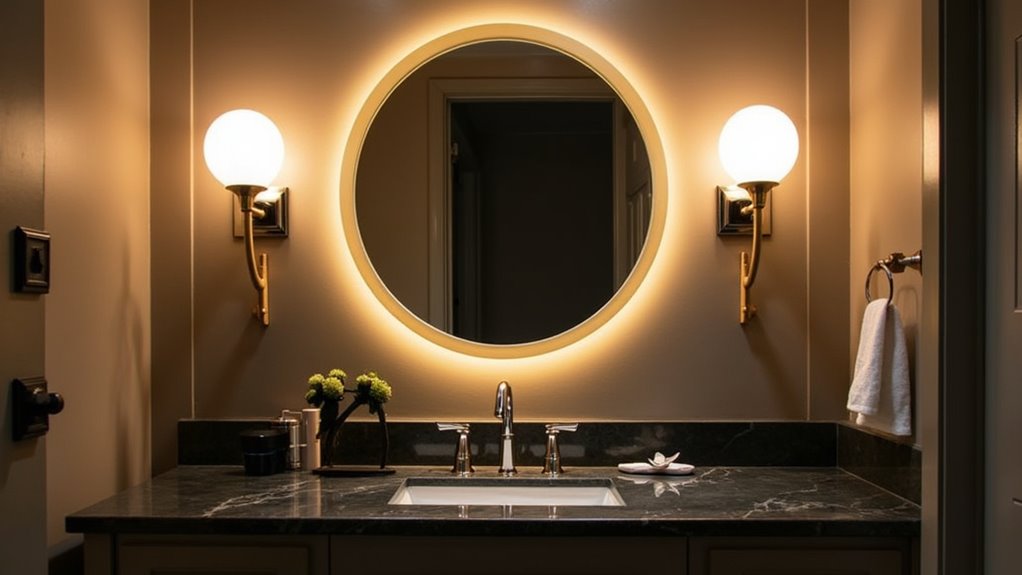 artistic globe vanity lights