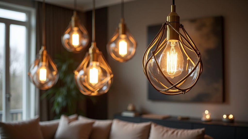 artistic sculptural hanging lights