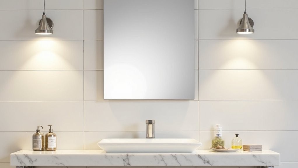 bathroom lighting with safety