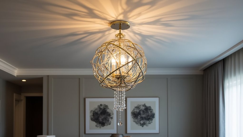 bold geometric ceiling lights