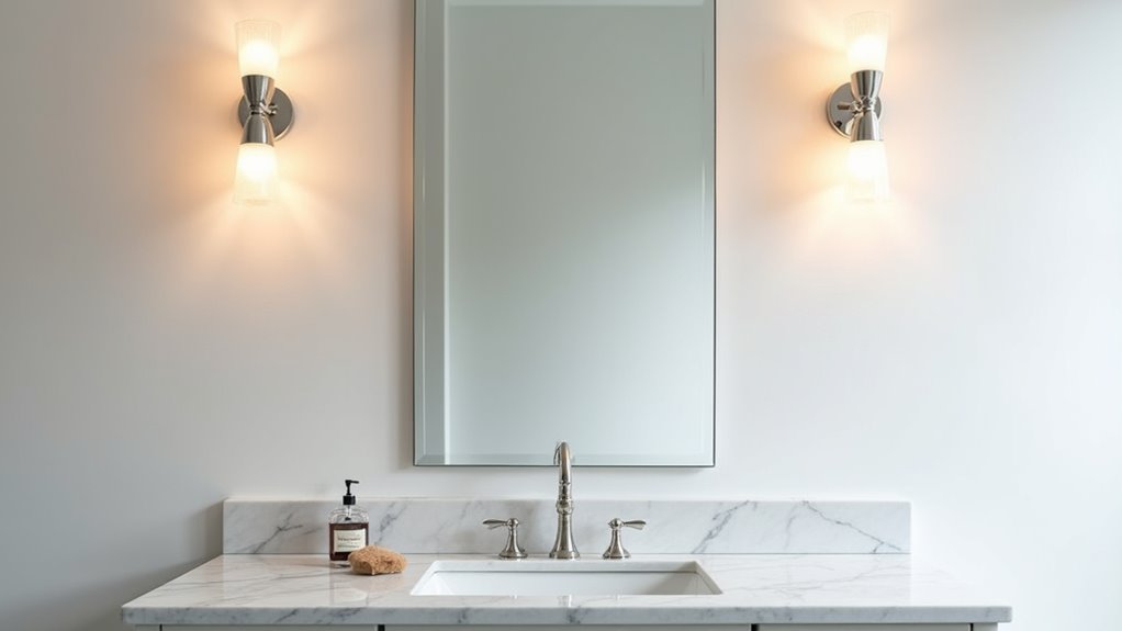 choosing bathroom light sizes