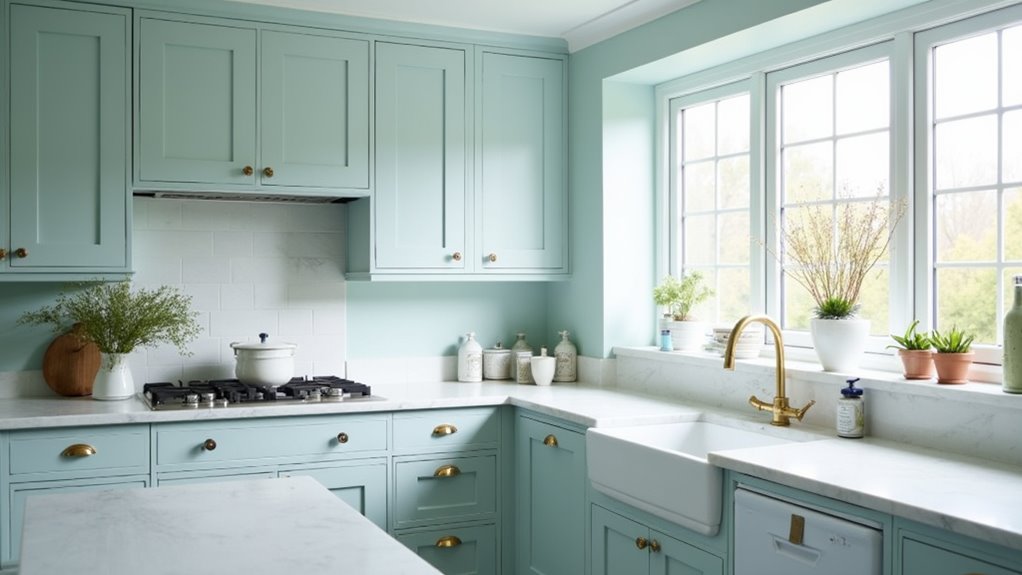 cohesive kitchen color drenching
