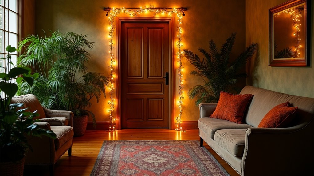 cozy illuminated doorway ambiance