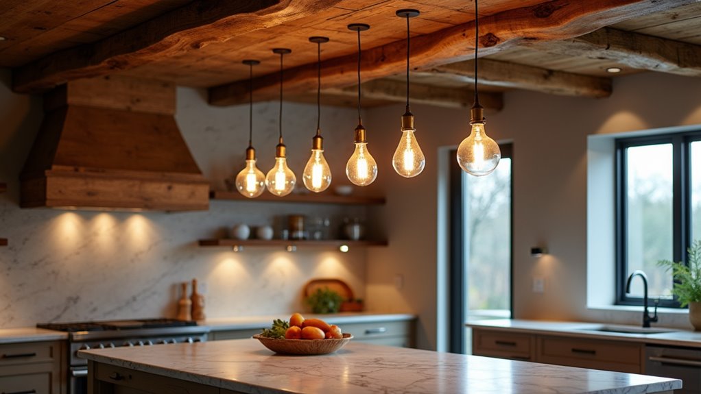 customizable wood beam chandelier