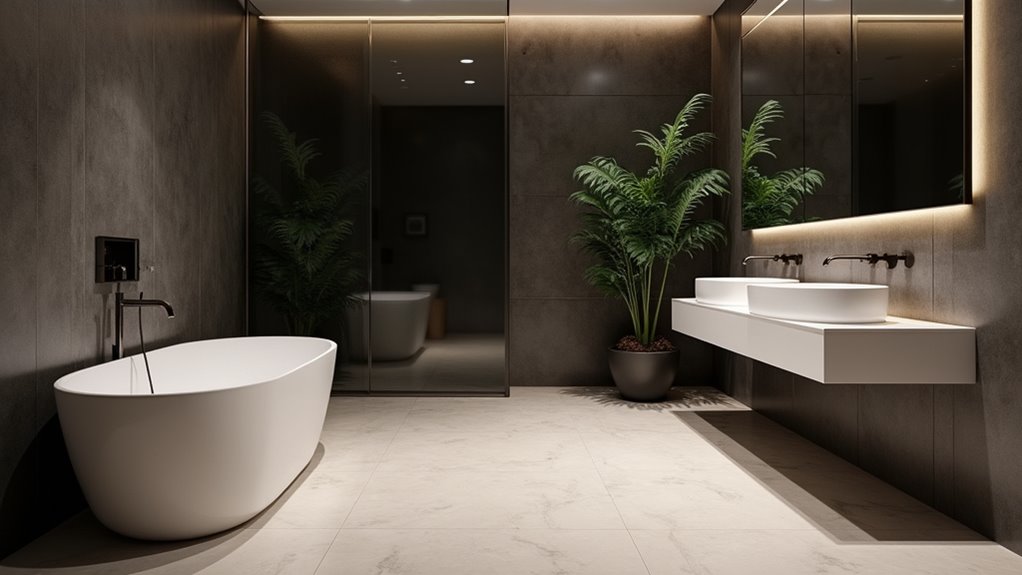 dark finishes create depth