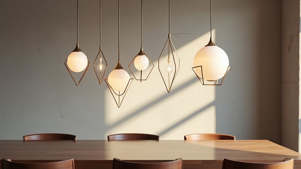 dynamic geometric pendant lights