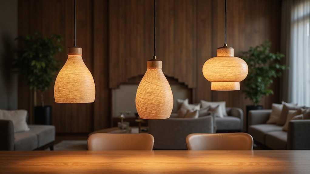 eco friendly bamboo pendant lighting