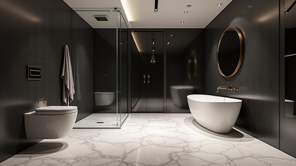 elegant contrast of materials