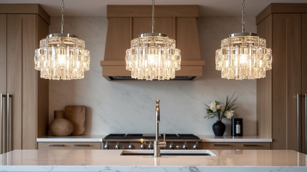 elegant led crystal pendants