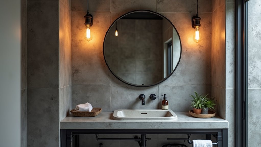 industrial rustic bathroom lighting
