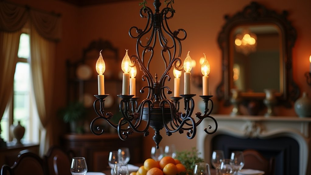 intricate elegant dining fixture