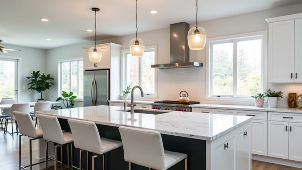 kitchen island lighting balance