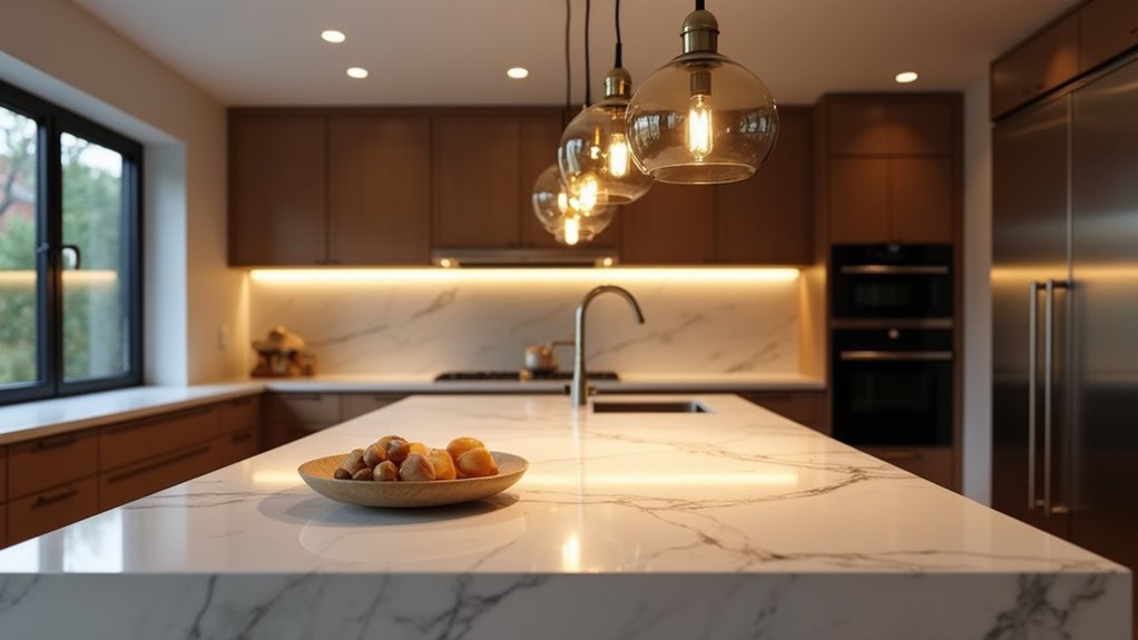 layered kitchen lighting design