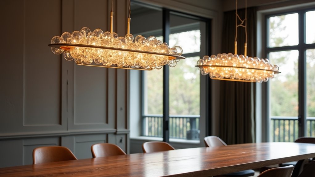 linear oval pendant lighting
