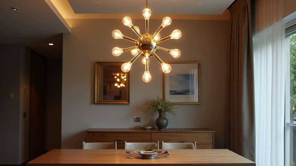 mid century modern lighting statement