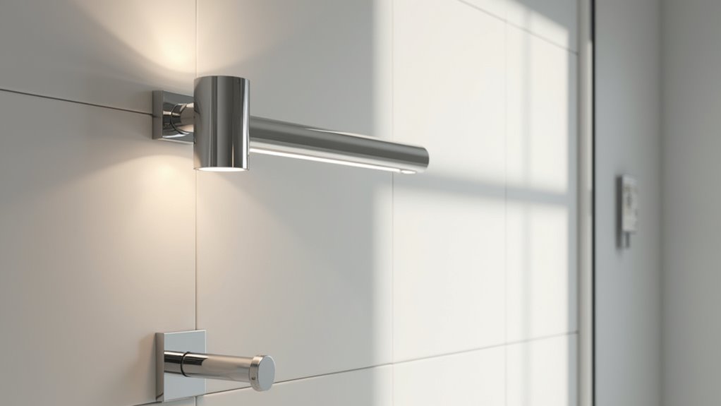 modern chrome bathroom lighting