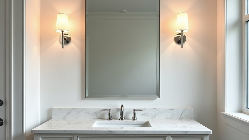 optimal bathroom light positioning