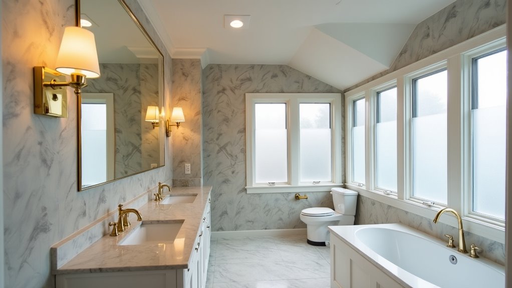 optimize bathroom lighting height