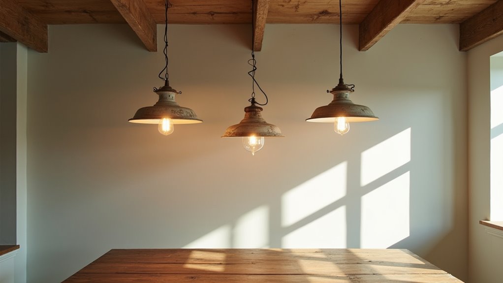 rustic charm through lighting