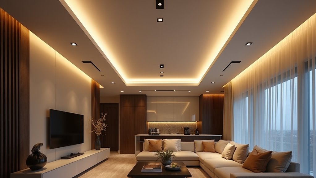 sleek energy efficient recessed lighting