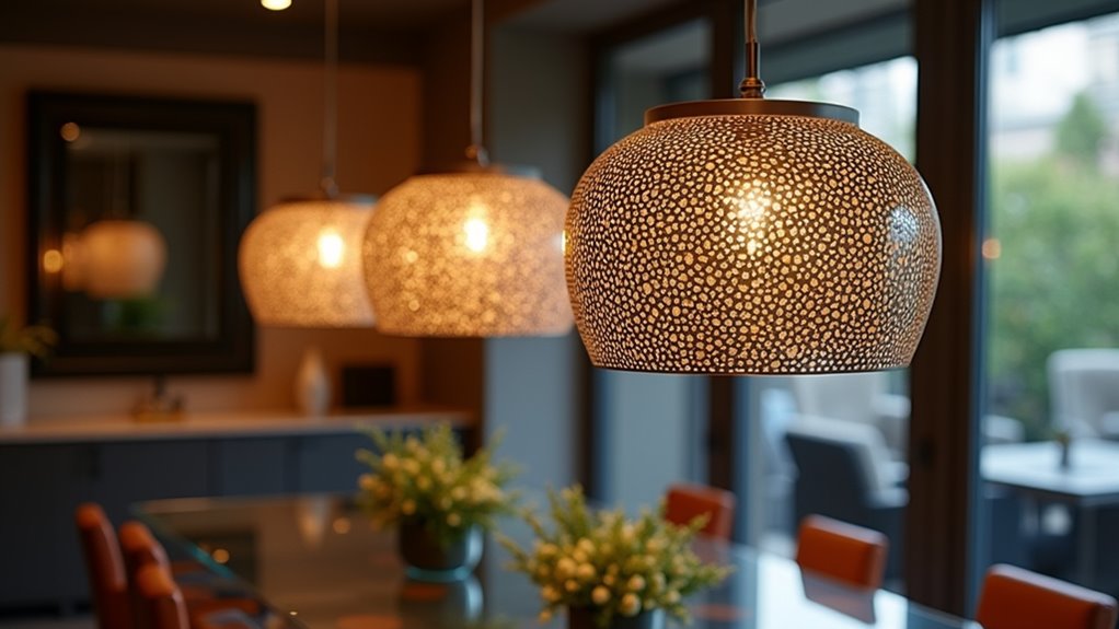 sleek metal drum pendant