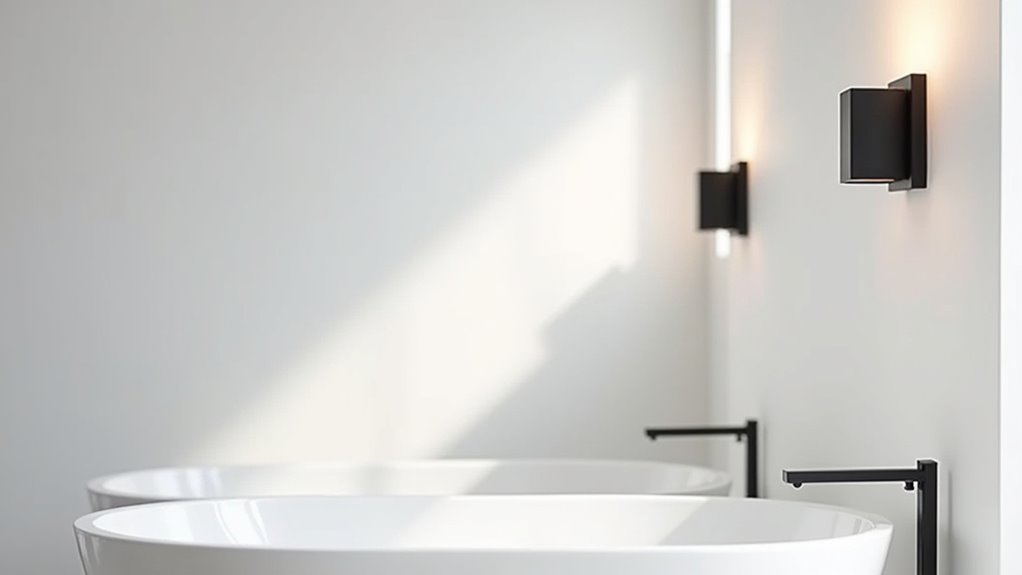 sleek minimalist bathroom sconces