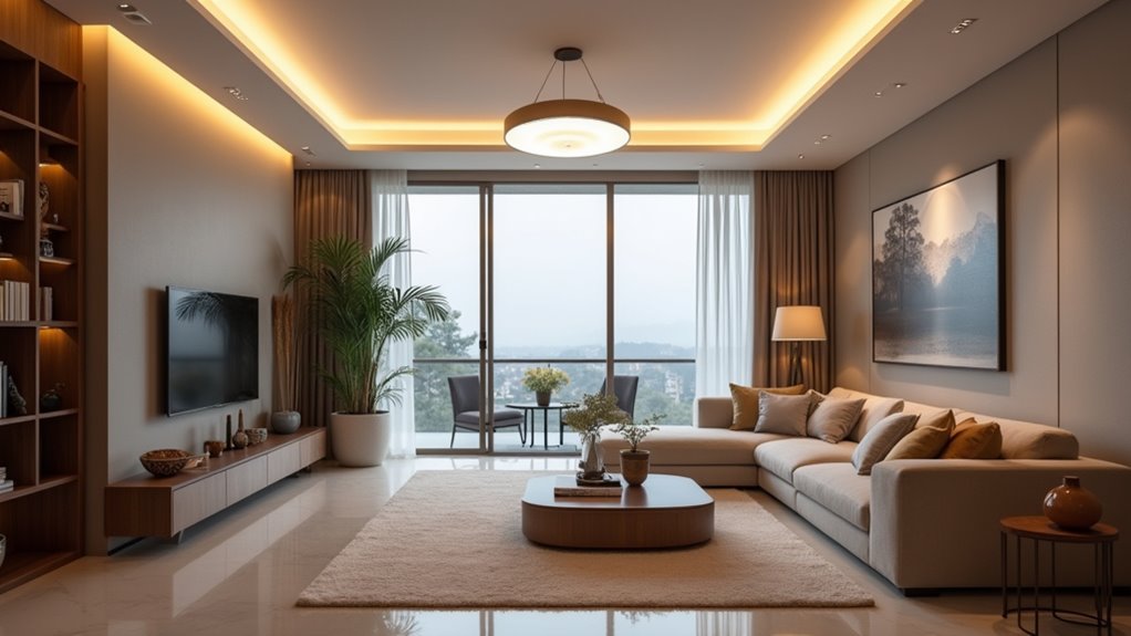 sleek minimalist ceiling lighting