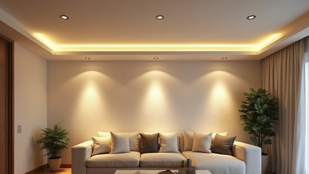 sleek modern light integration