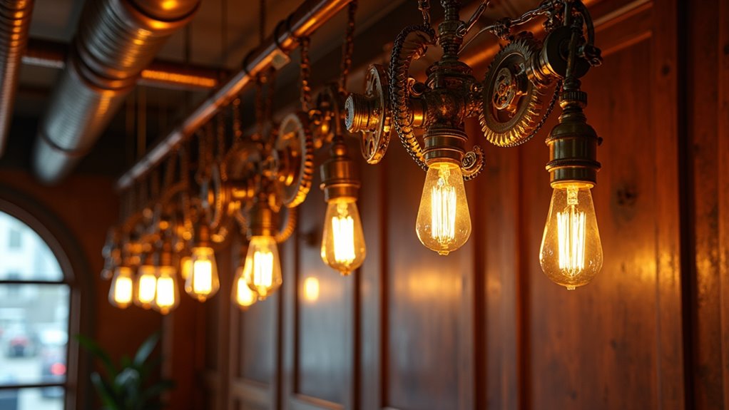 steampunk customizable track lighting