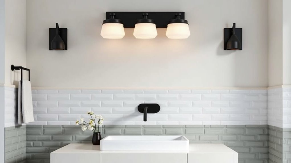 stylish efficient bathroom lighting